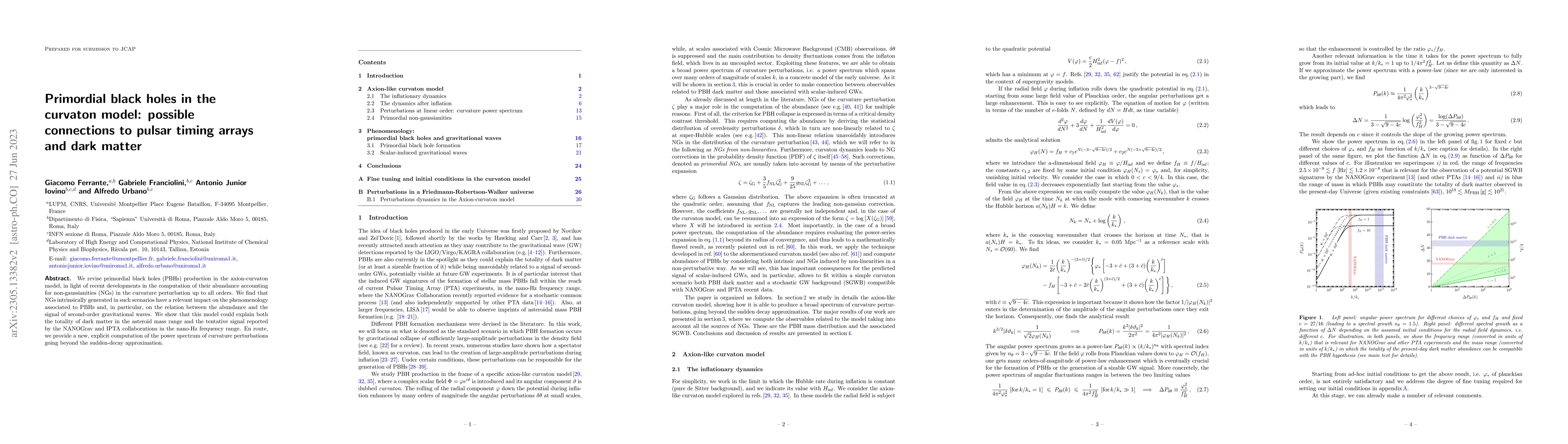 Thumbnail for Primordial black holes in the curvaton model: possible connections to
  pulsar timing arrays and dark matter