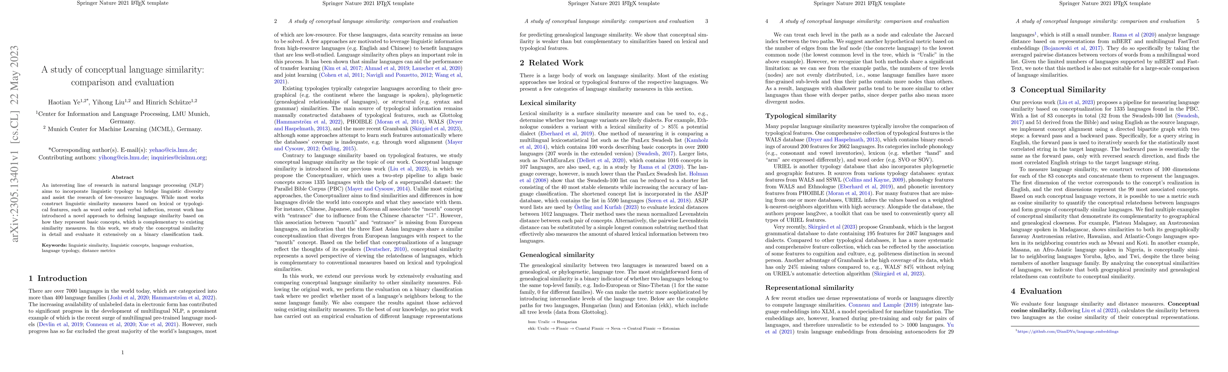 Thumbnail for A study of conceptual language similarity: comparison and evaluation