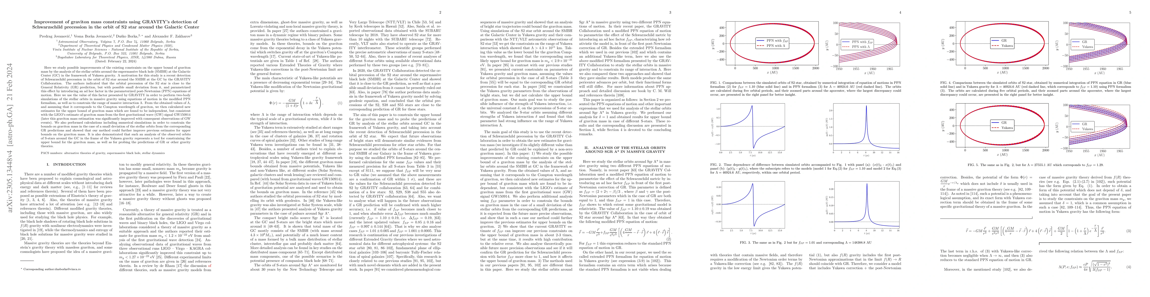 Thumbnail for Improvement of graviton mass constraints using GRAVITY's detection of
  Schwarzschild precession in the orbit of S2 star around the Galactic Center