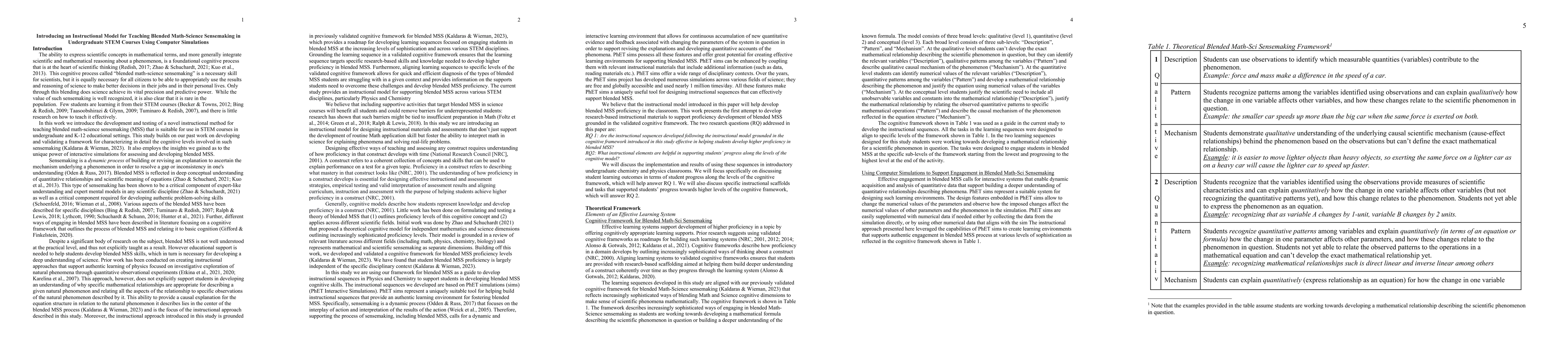 Thumbnail for Introducing an Instructional Model for Teaching Blended Math-Science
  Sensemaking in Undergraduate STEM Courses Using Computer Simulations