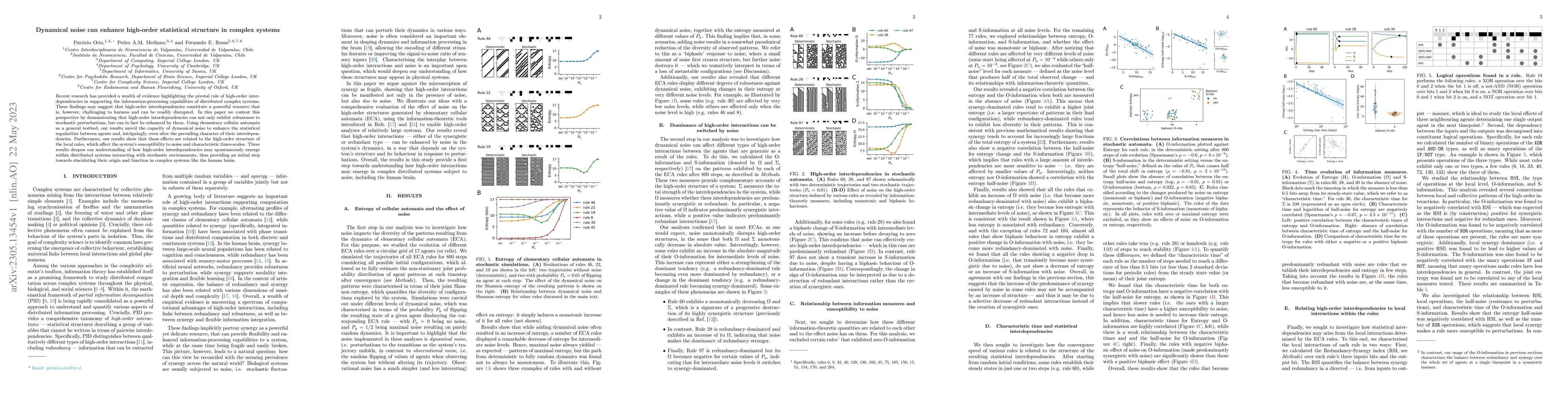 Thumbnail for Dynamical noise can enhance high-order statistical structure in complex
  systems