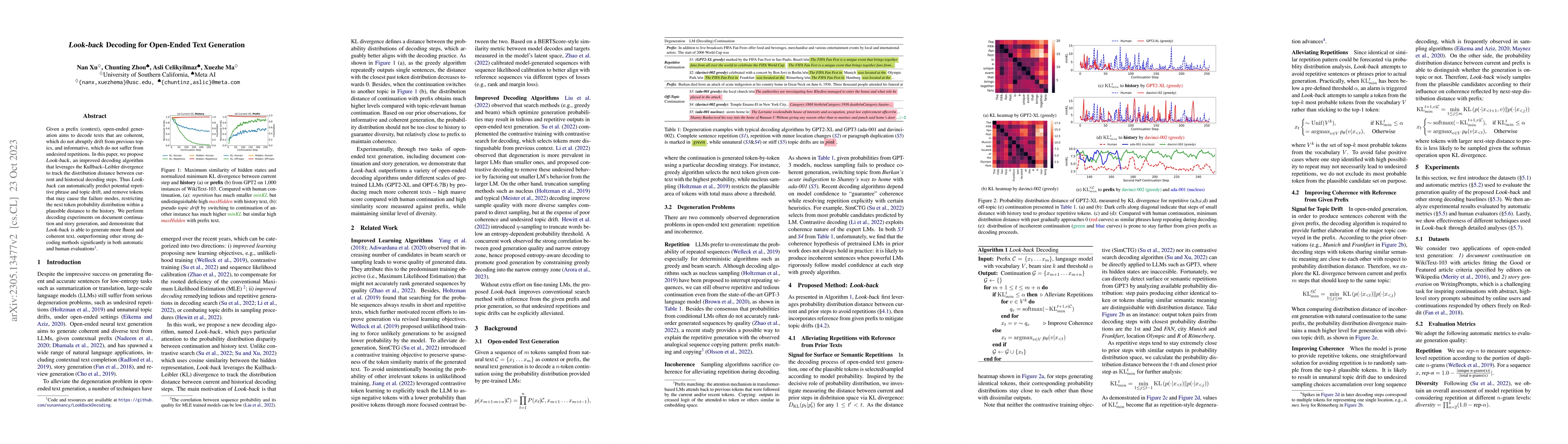 Thumbnail for Look-back Decoding for Open-Ended Text Generation