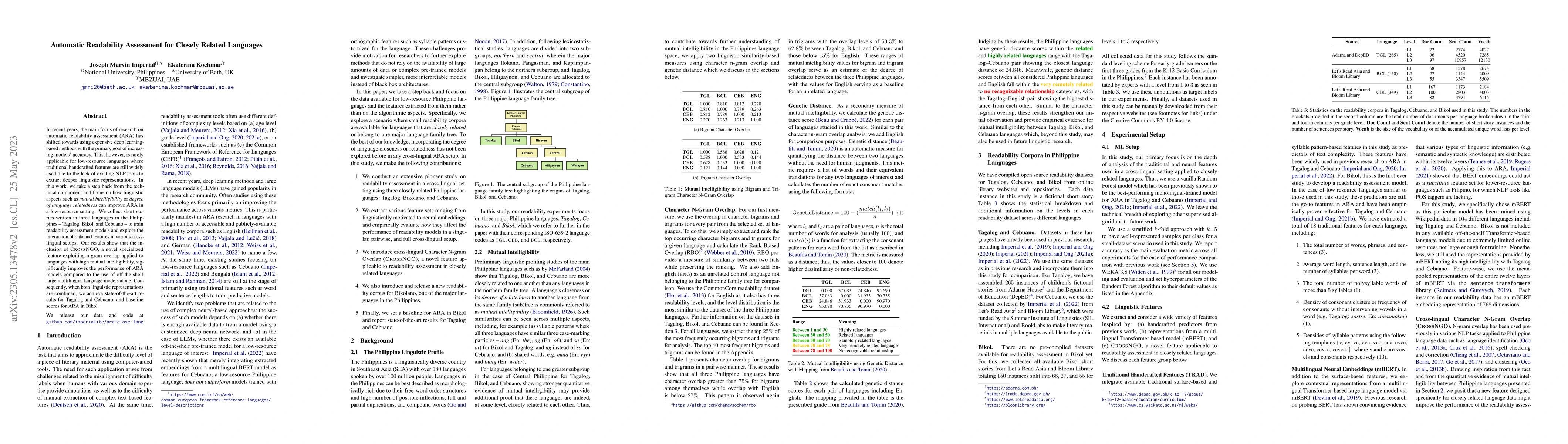 Thumbnail for Automatic Readability Assessment for Closely Related Languages