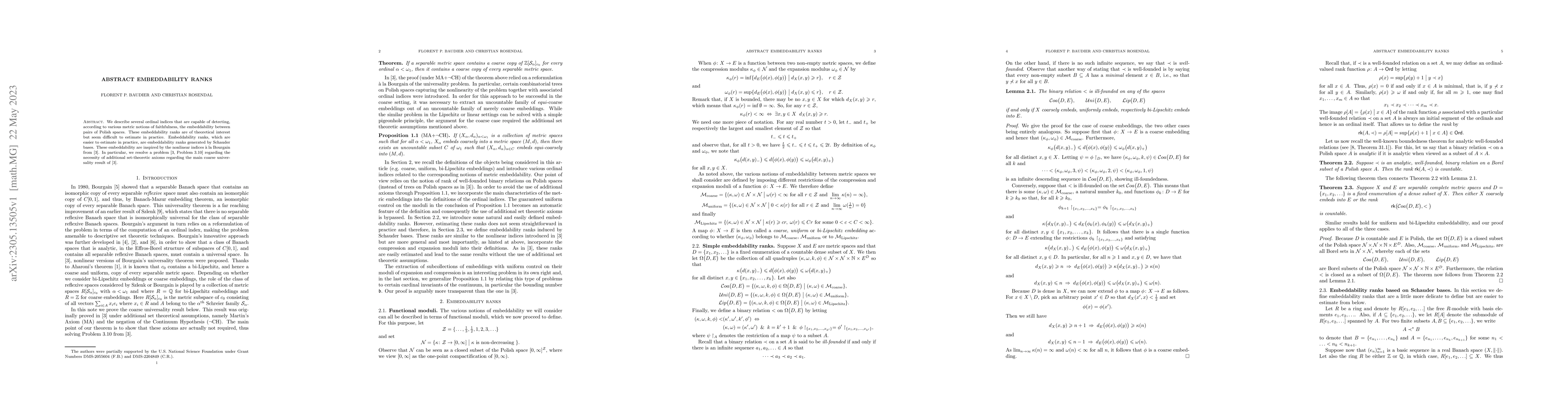Thumbnail for Abstract embeddability ranks
