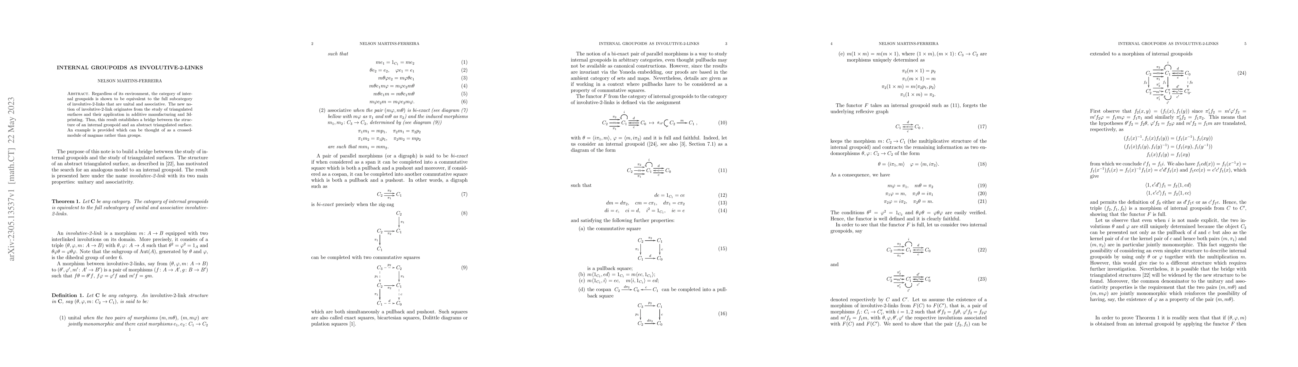 Thumbnail for Internal groupoids as involutive-2-links