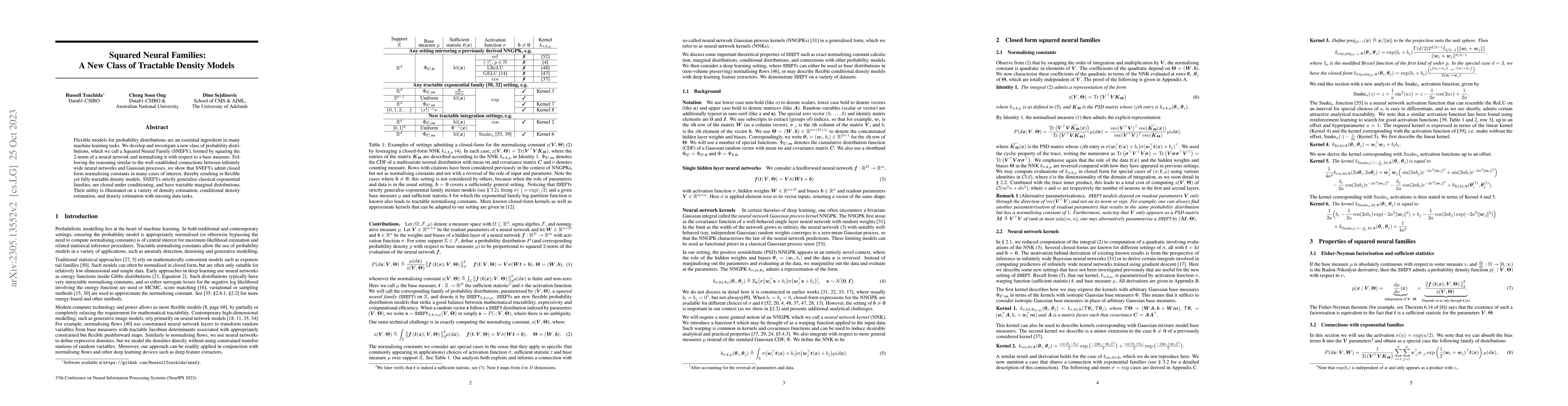 Thumbnail for Squared Neural Families: A New Class of Tractable Density Models