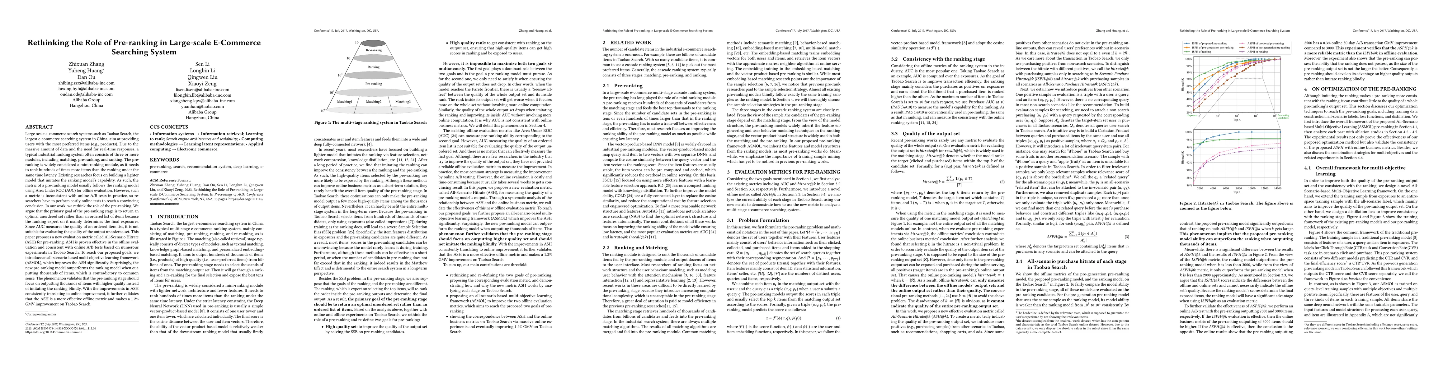 Thumbnail for Rethinking the Role of Pre-ranking in Large-scale E-Commerce Searching
  System