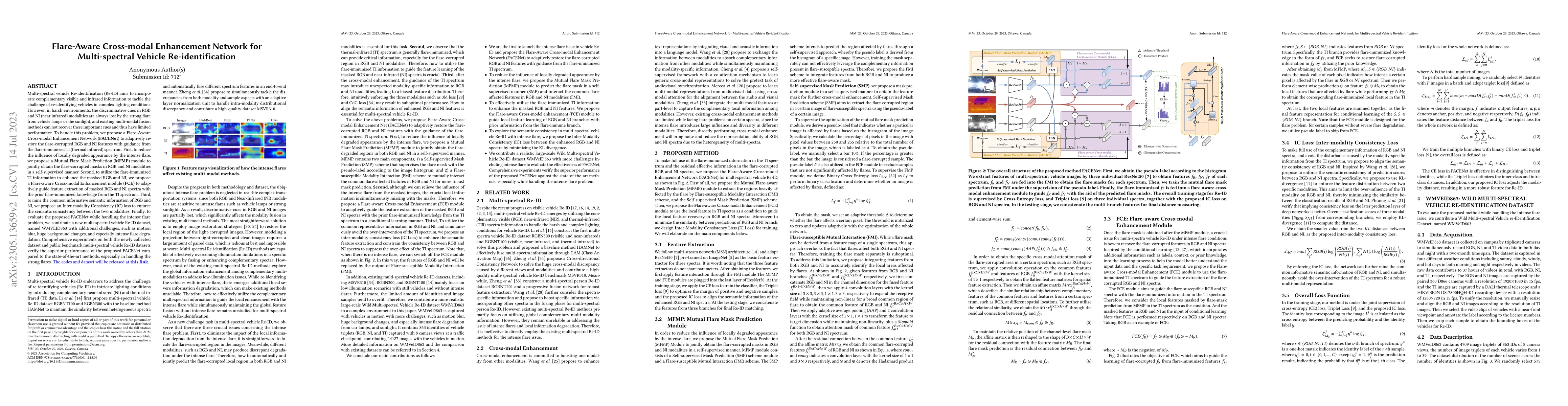 Thumbnail for Flare-Aware Cross-modal Enhancement Network for Multi-spectral Vehicle
  Re-identification