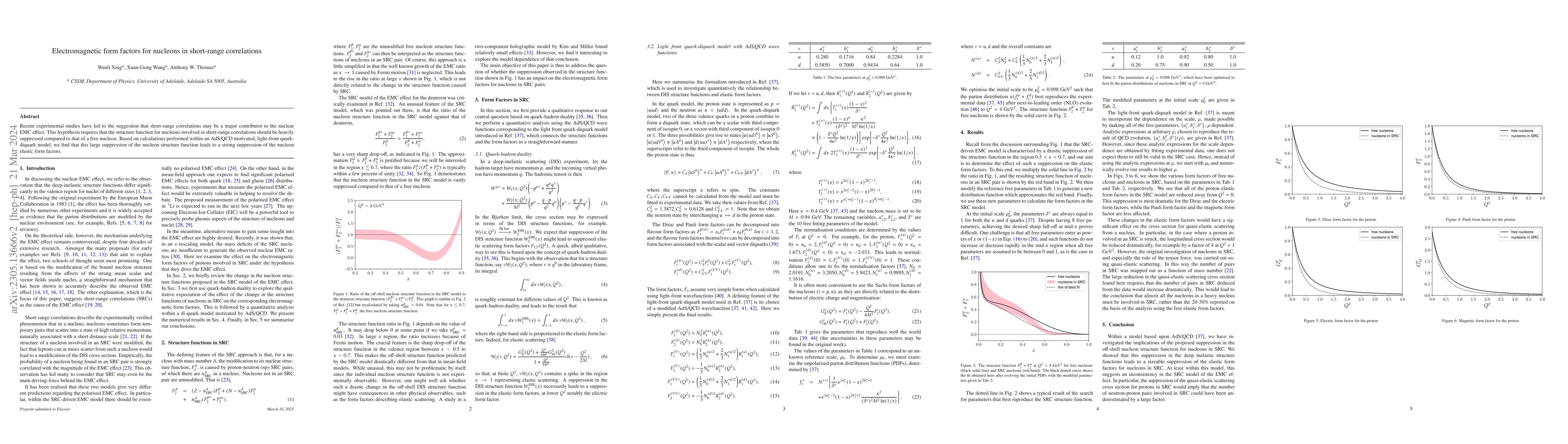 Thumbnail for Electromagnetic form factors for nucleons in short-range correlations
