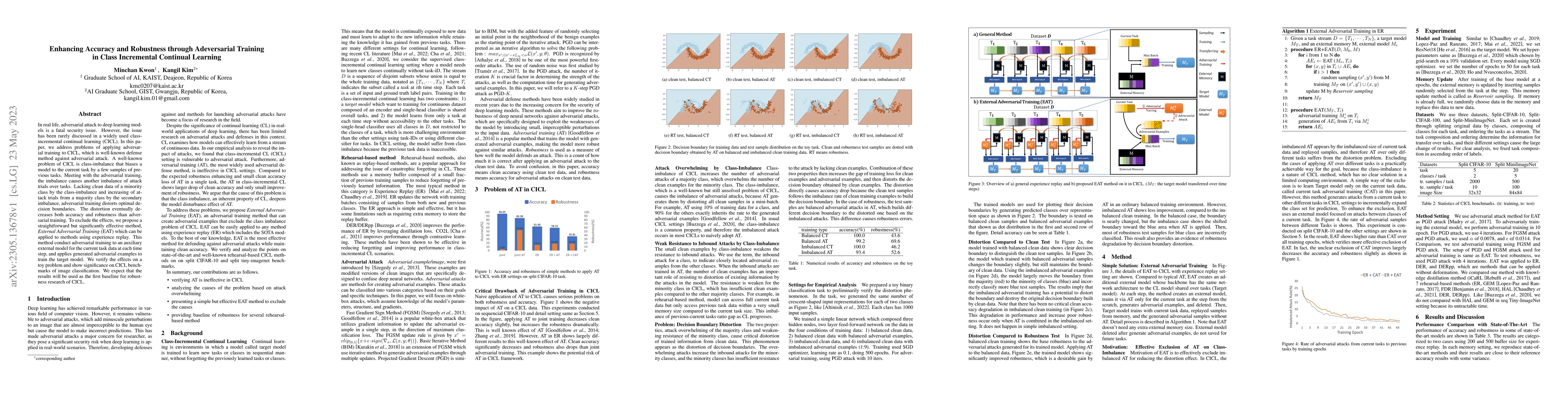 Thumbnail for Enhancing Accuracy and Robustness through Adversarial Training in Class
  Incremental Continual Learning