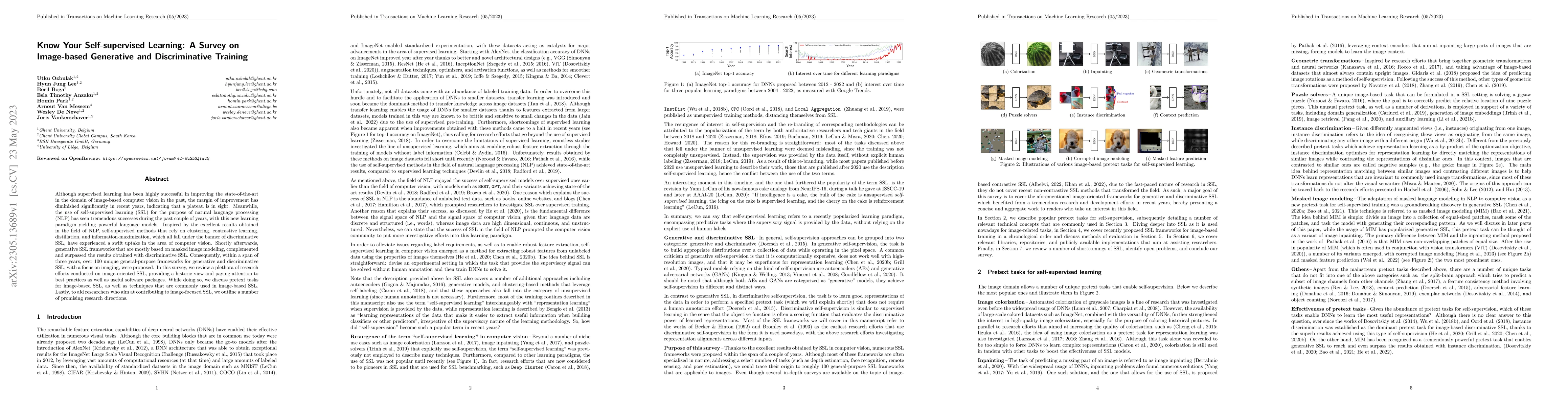 Thumbnail for Know Your Self-supervised Learning: A Survey on Image-based Generative
  and Discriminative Training