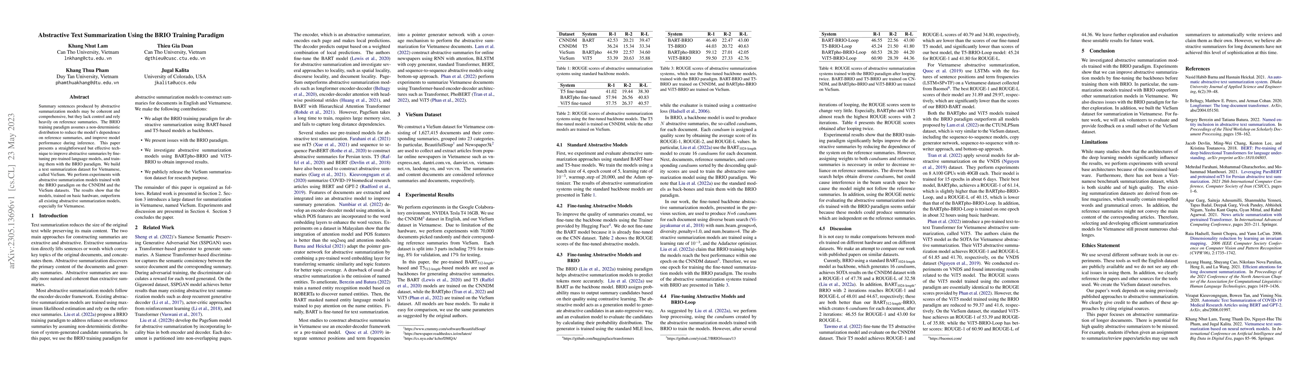 Thumbnail for Abstractive Text Summarization Using the BRIO Training Paradigm