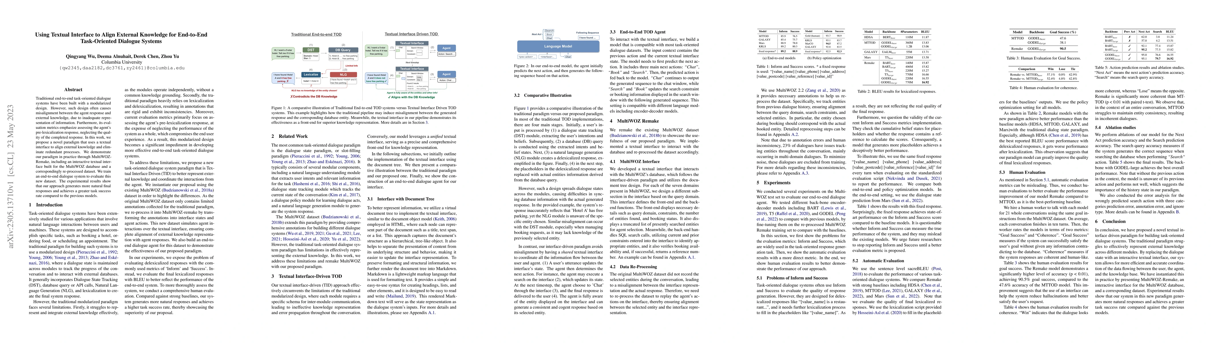 Thumbnail for Using Textual Interface to Align External Knowledge for End-to-End
  Task-Oriented Dialogue Systems