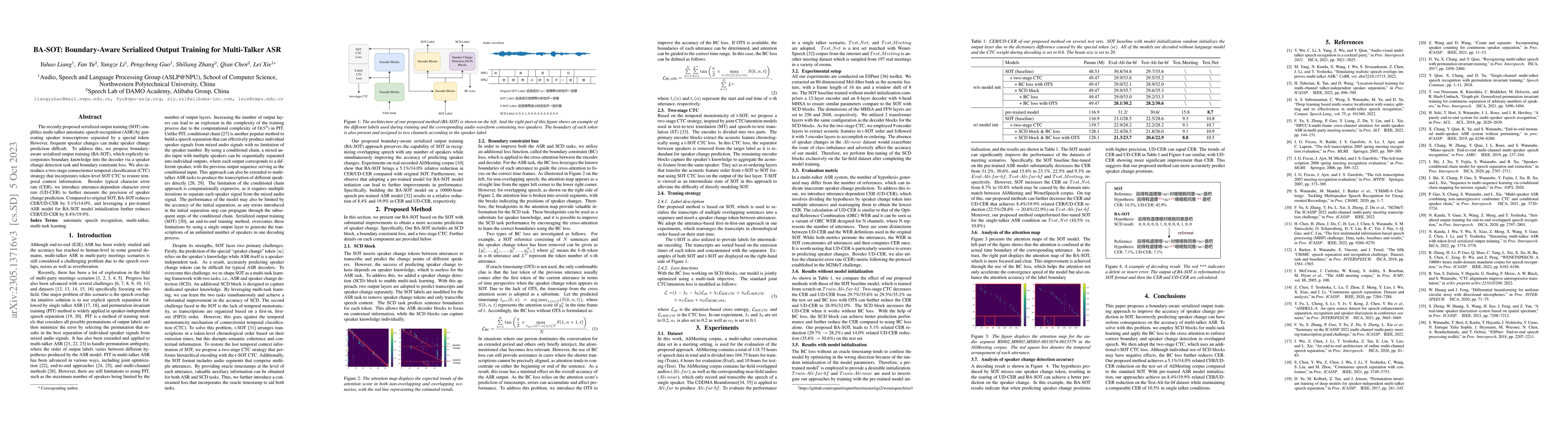 Thumbnail for BA-SOT: Boundary-Aware Serialized Output Training for Multi-Talker ASR