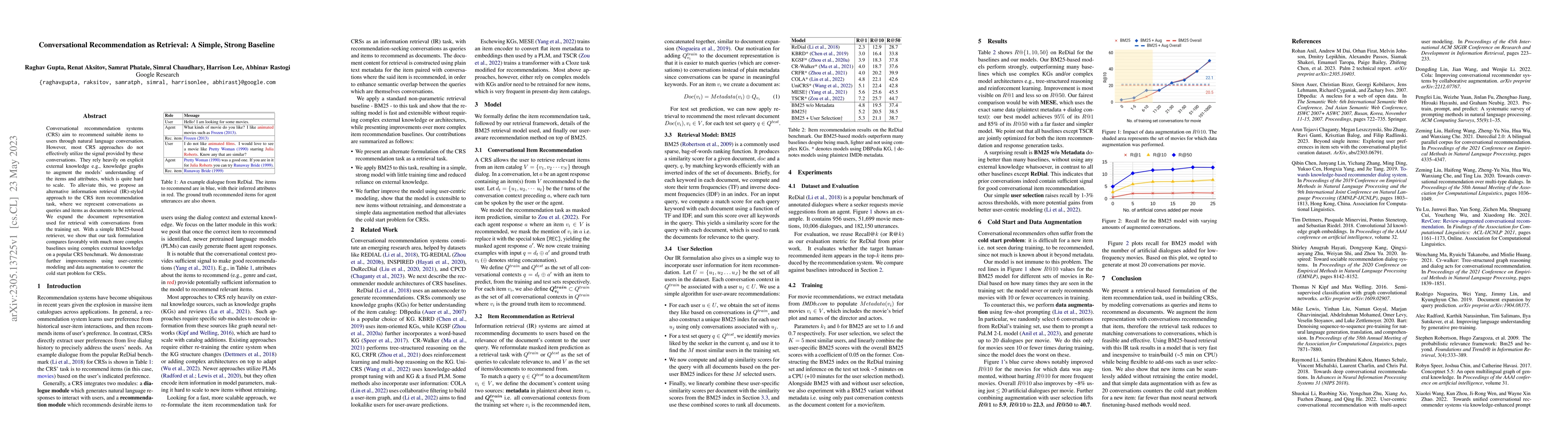 Thumbnail for Conversational Recommendation as Retrieval: A Simple, Strong Baseline