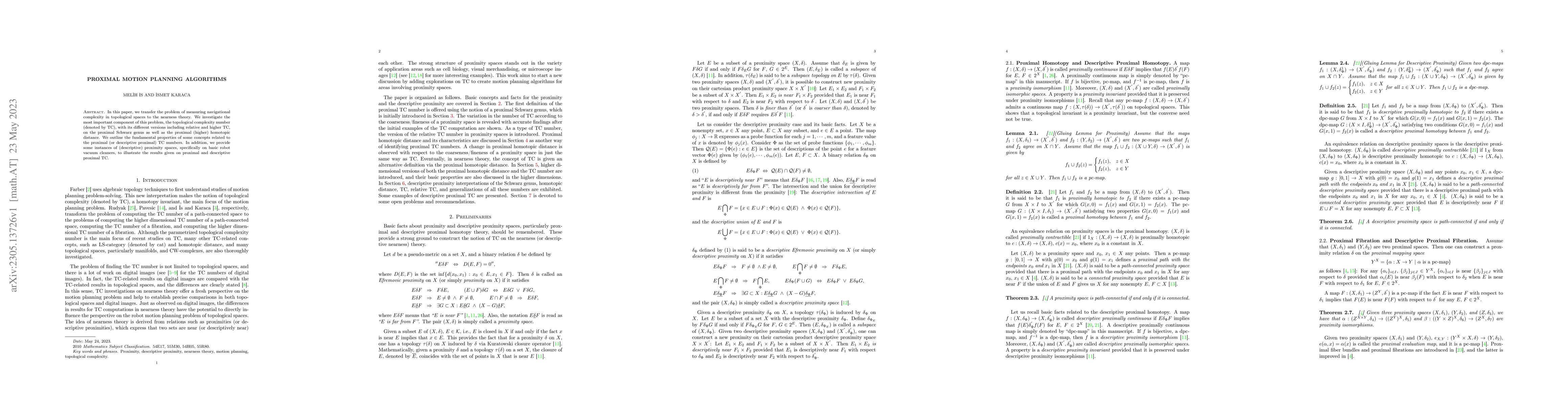 Thumbnail for Proximal Motion Planning Algorithms