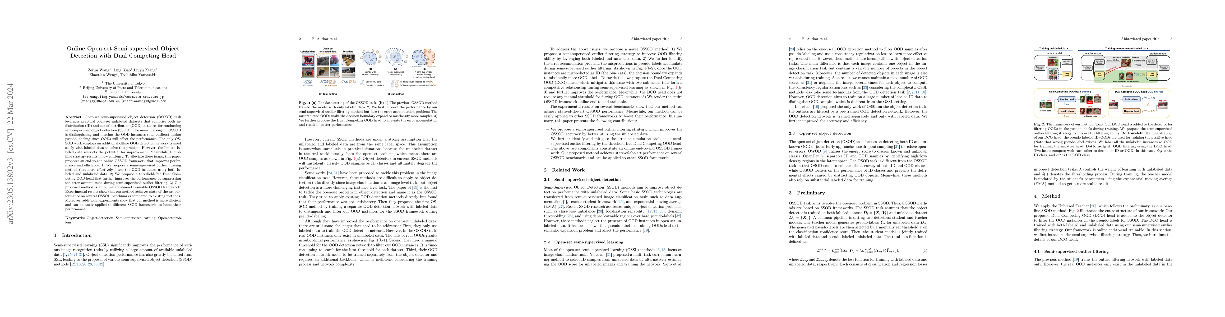 Thumbnail for Online Open-set Semi-supervised Object Detection with Dual Competing
  Head