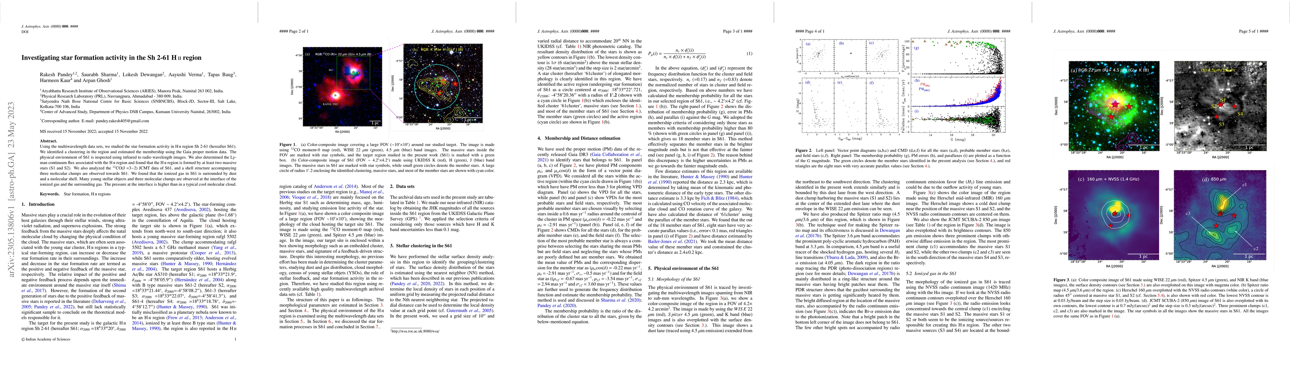 Thumbnail for Investigating star formation activity in the Sh 2-61 H II region