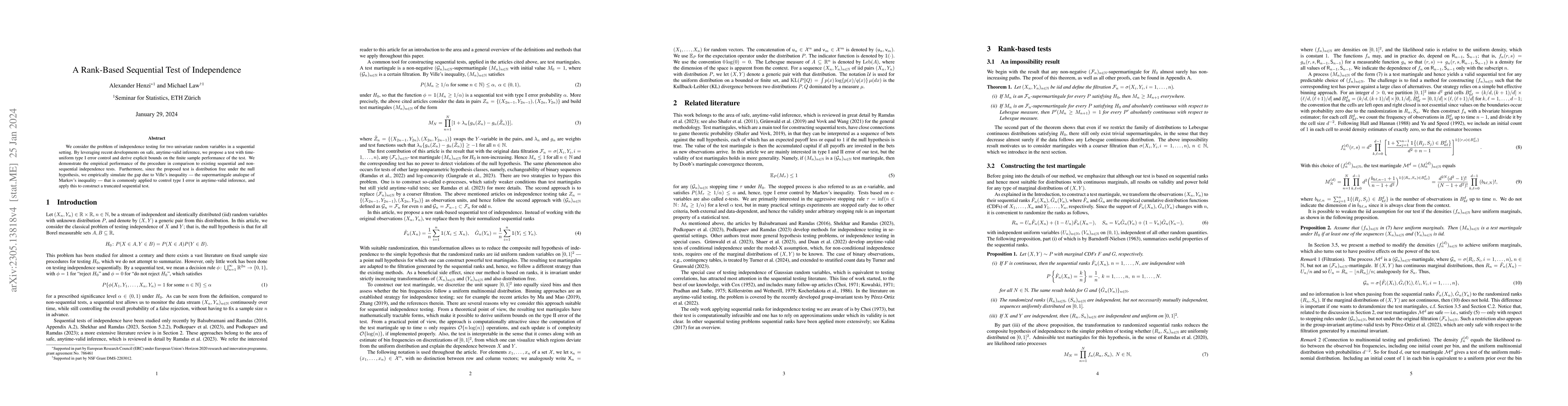 Thumbnail for A Rank-Based Sequential Test of Independence