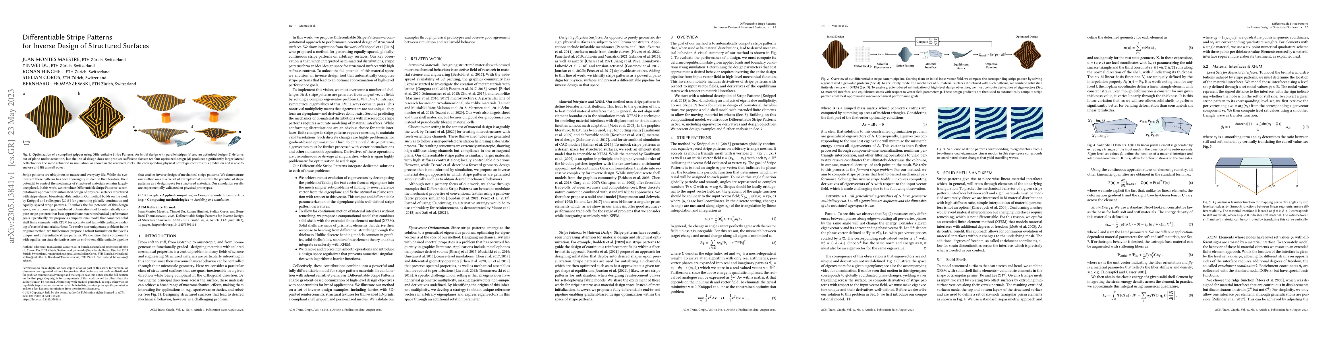 Thumbnail for Differentiable Stripe Patterns for Inverse Design of Structured Surfaces
