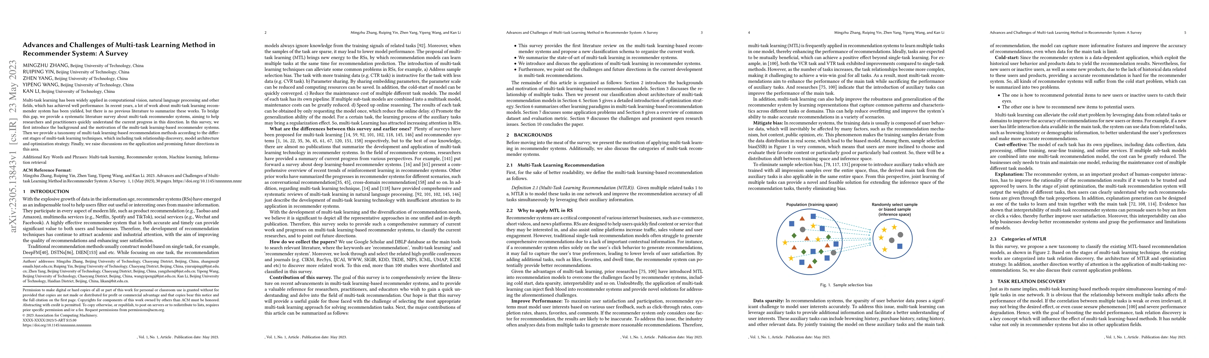 Thumbnail for Advances and Challenges of Multi-task Learning Method in Recommender
  System: A Survey
