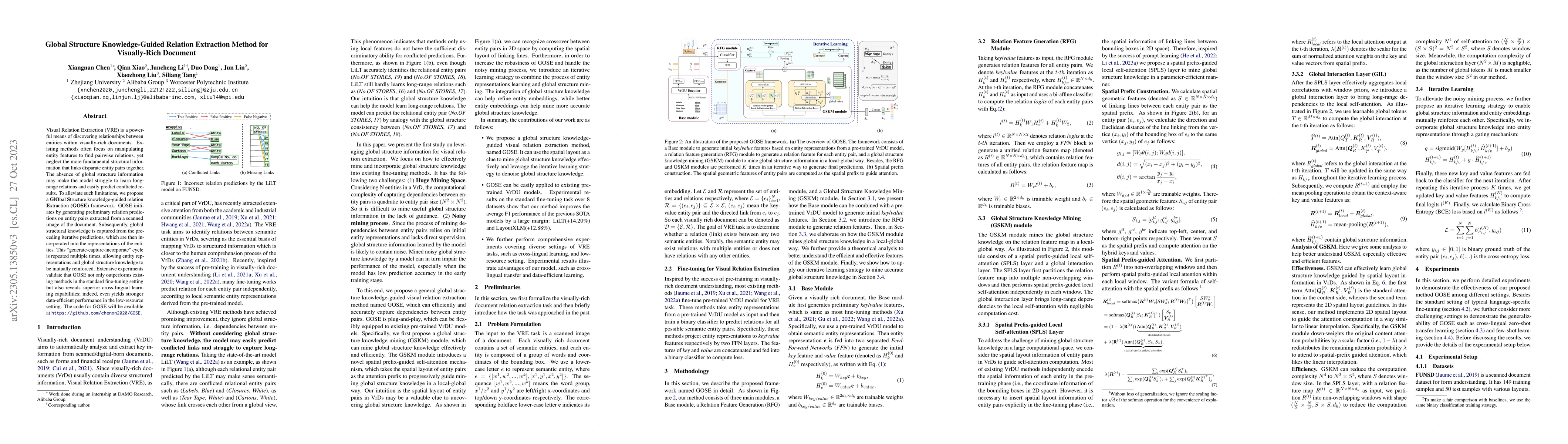 Thumbnail for Global Structure Knowledge-Guided Relation Extraction Method for
  Visually-Rich Document