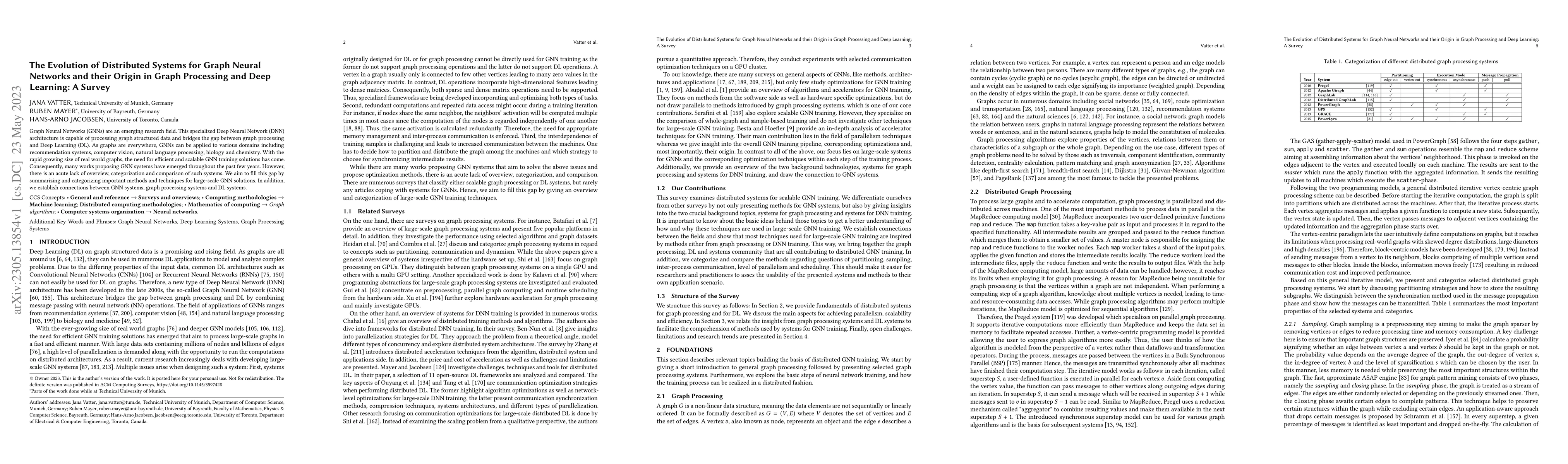 Thumbnail for The Evolution of Distributed Systems for Graph Neural Networks and their
  Origin in Graph Processing and Deep Learning: A Survey