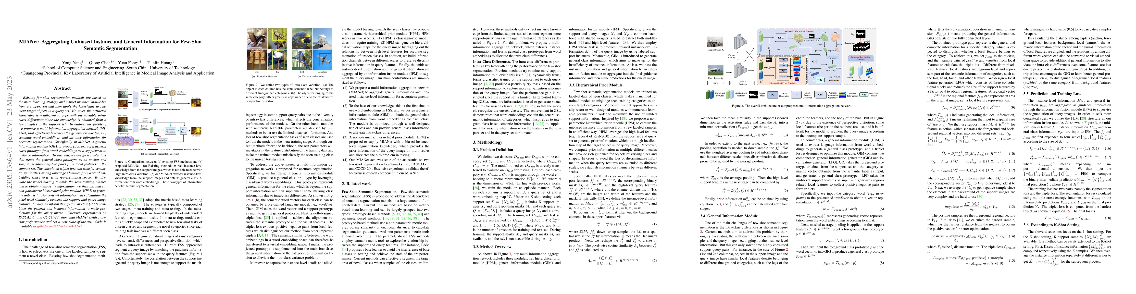 Thumbnail for MIANet: Aggregating Unbiased Instance and General Information for
  Few-Shot Semantic Segmentation