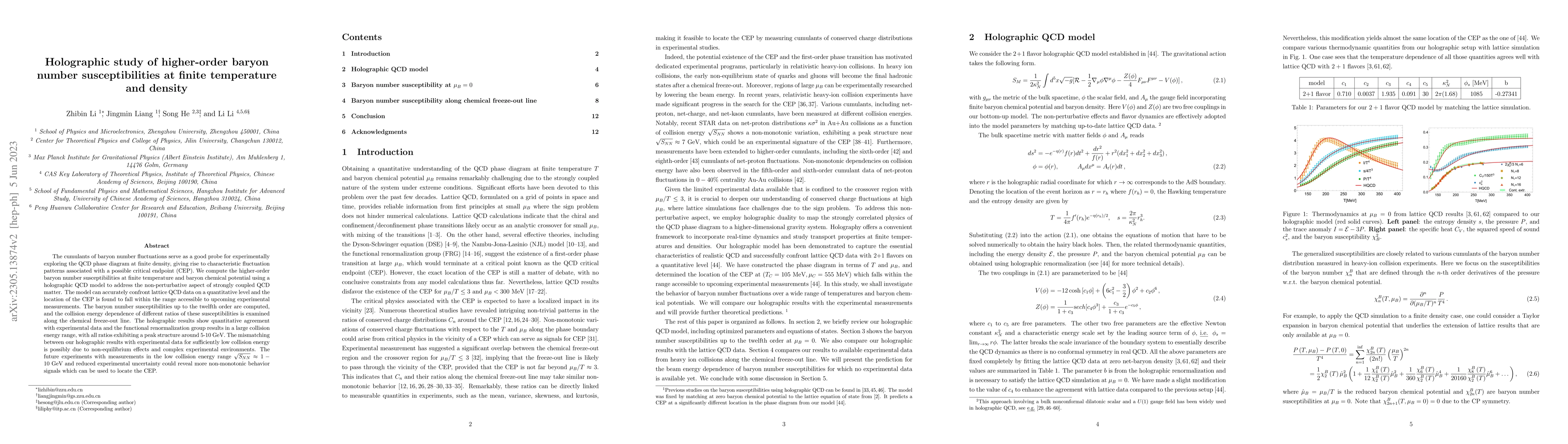 Thumbnail for Holographic study of higher-order baryon number susceptibilities at
  finite temperature and density