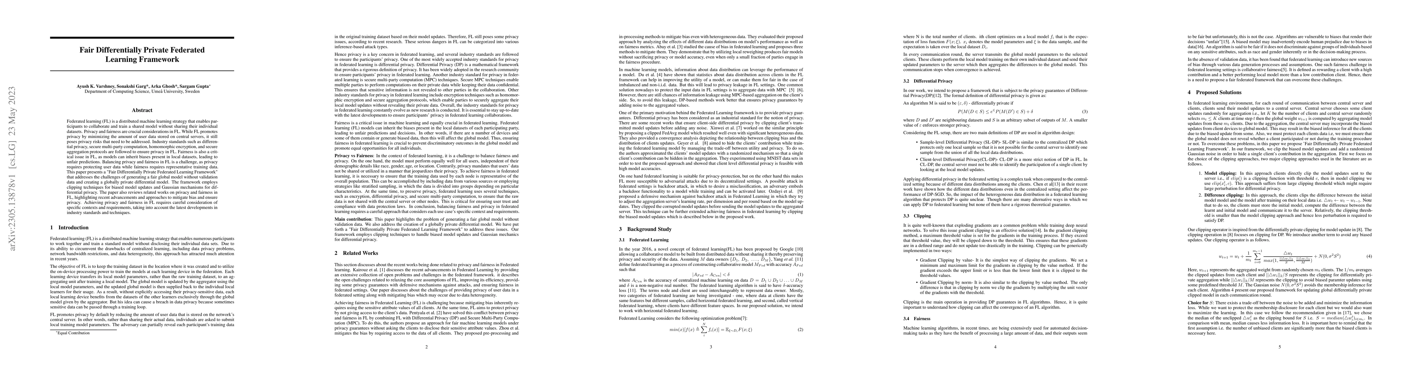Thumbnail for Fair Differentially Private Federated Learning Framework