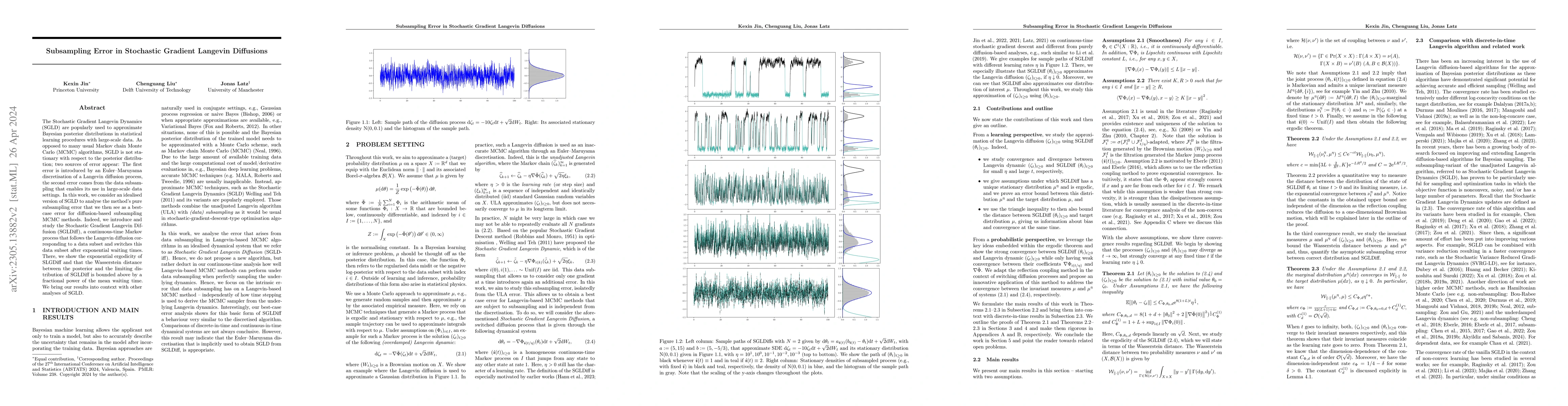Thumbnail for Subsampling Error in Stochastic Gradient Langevin Diffusions