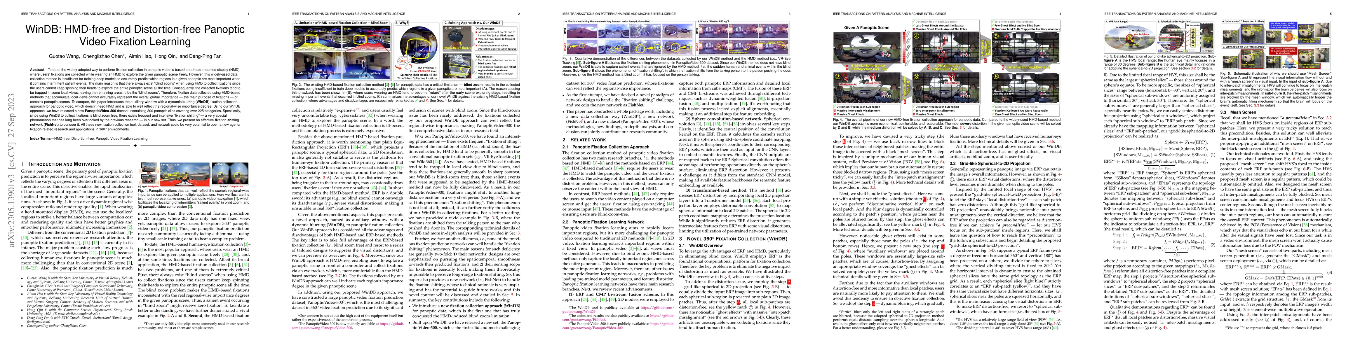 Thumbnail for WinDB: HMD-free and Distortion-free Panoptic Video Fixation Learning