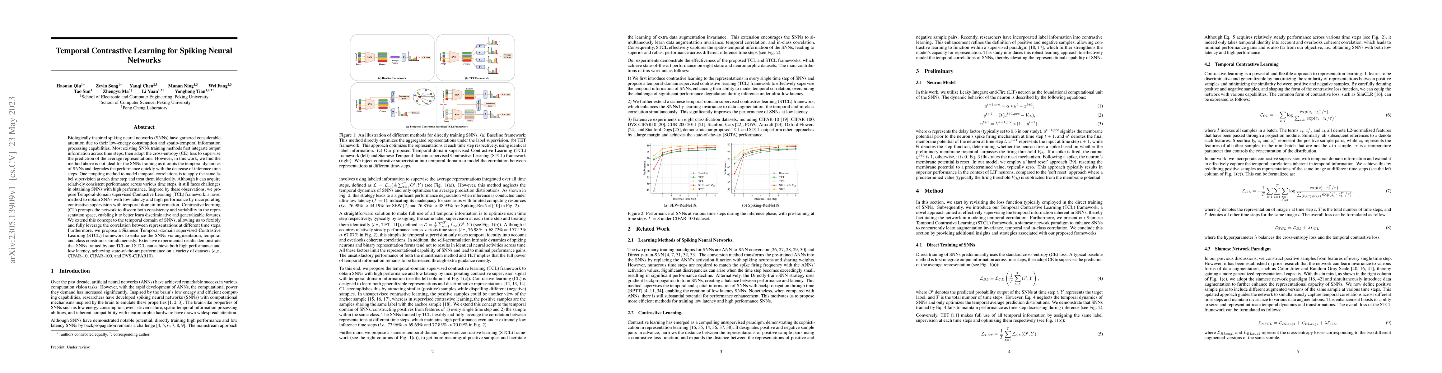 Thumbnail for Temporal Contrastive Learning for Spiking Neural Networks