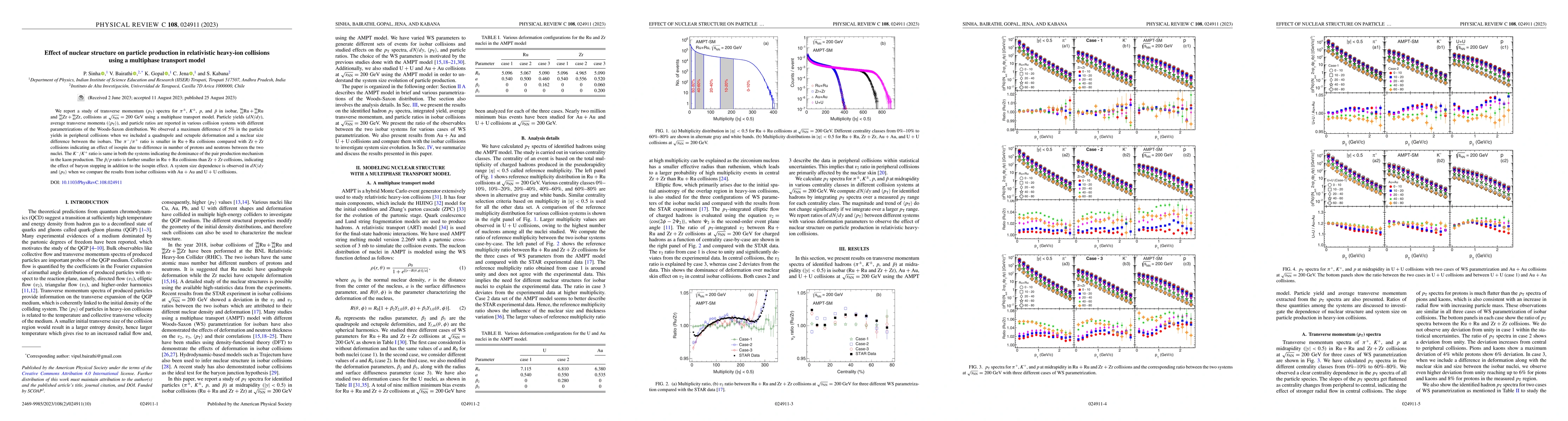 Thumbnail for Effect of nuclear structure on particle production in relativistic
  heavy-ion collisions using the AMPT model