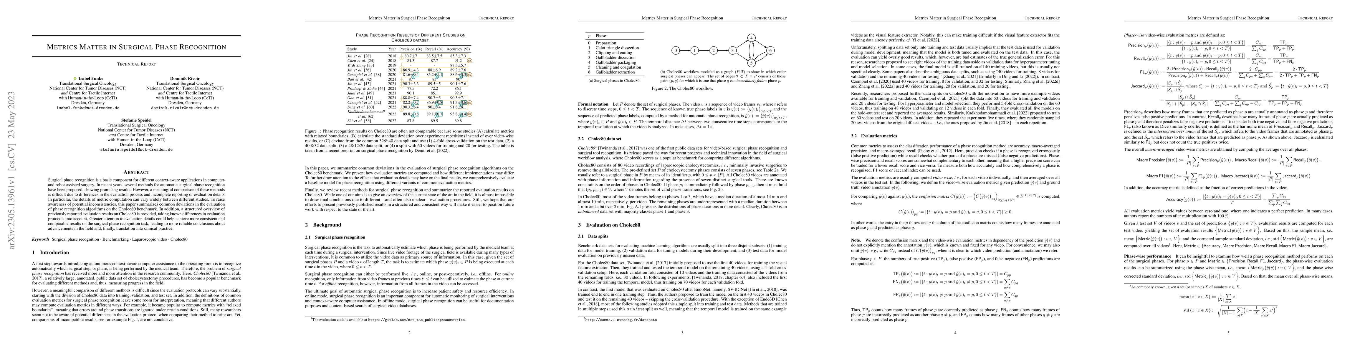 Thumbnail for Metrics Matter in Surgical Phase Recognition