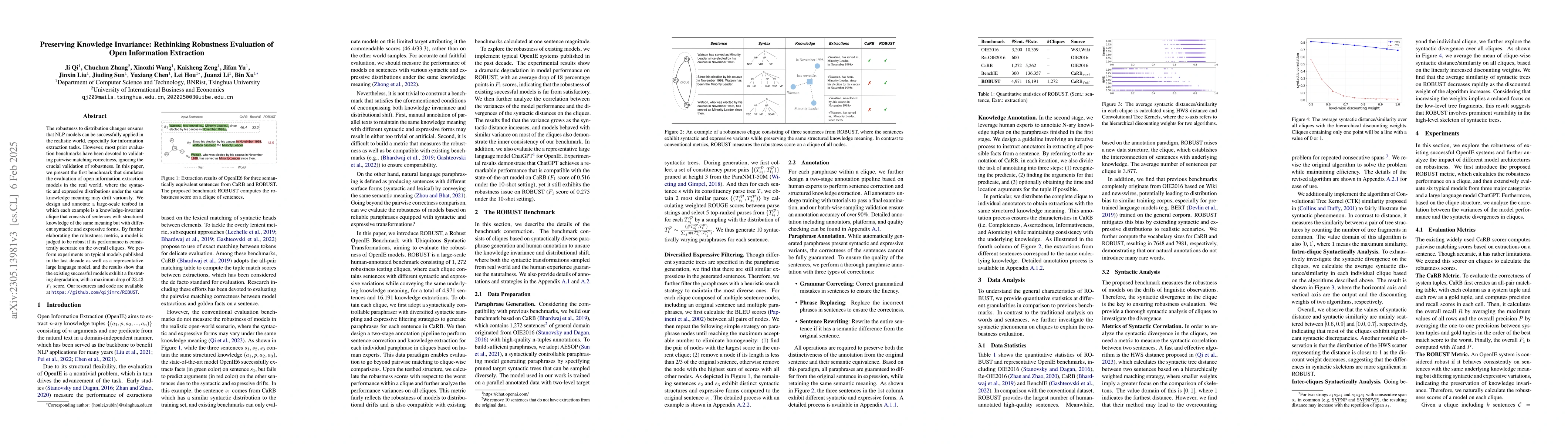 Thumbnail for Preserving Knowledge Invariance: Rethinking Robustness Evaluation of
  Open Information Extraction