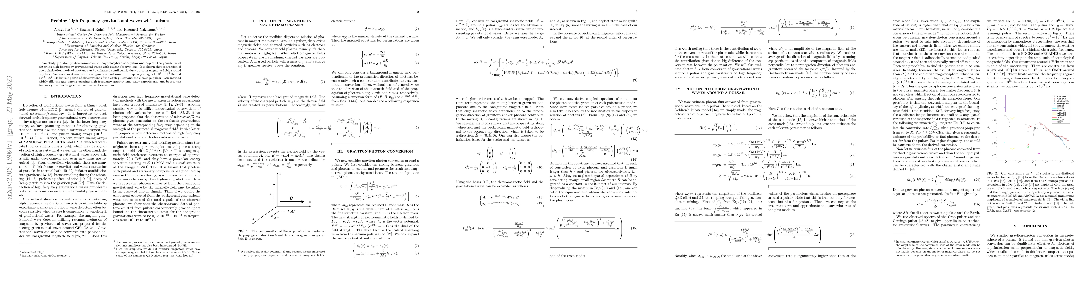 Thumbnail for Probing high frequency gravitational waves with pulsars