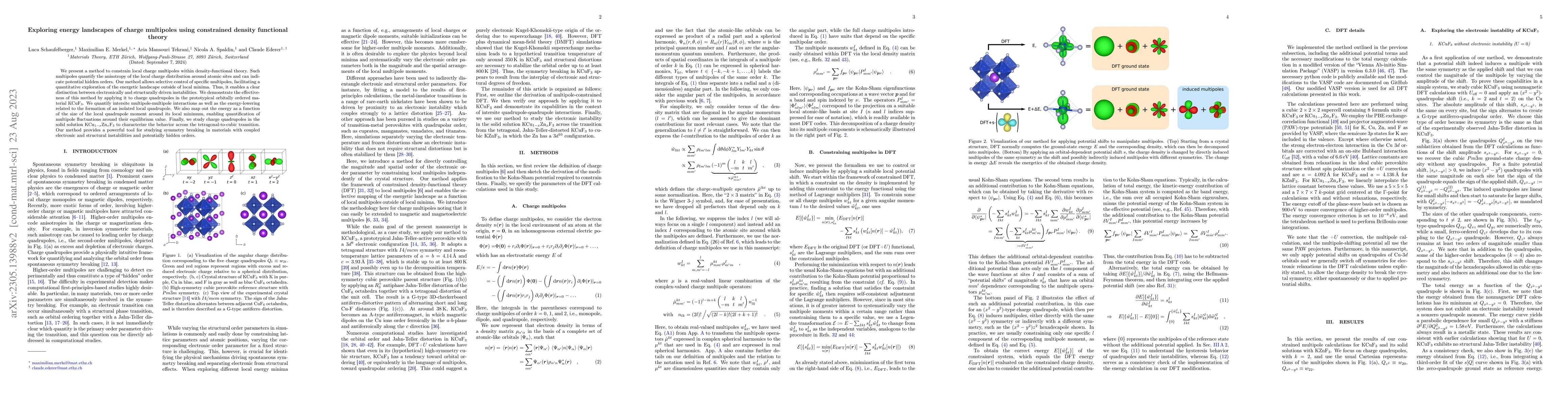 Thumbnail for Exploring energy landscapes of charge multipoles using constrained
  density functional theory