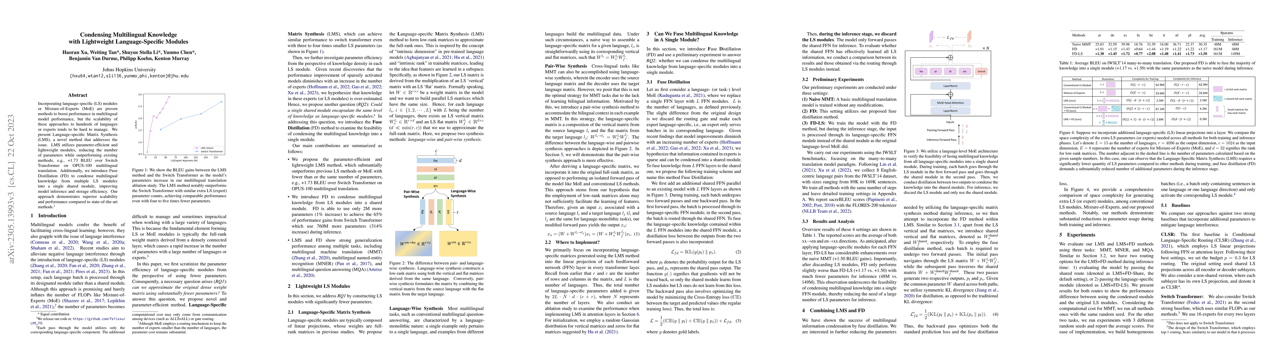 Thumbnail for Condensing Multilingual Knowledge with Lightweight Language-Specific
  Modules