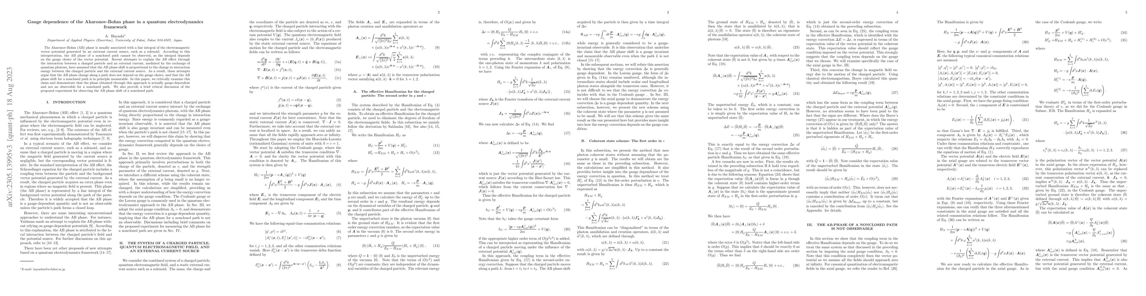 Thumbnail for Gauge dependence of the Aharonov-Bohm phase in a quantum electrodynamics
  framework