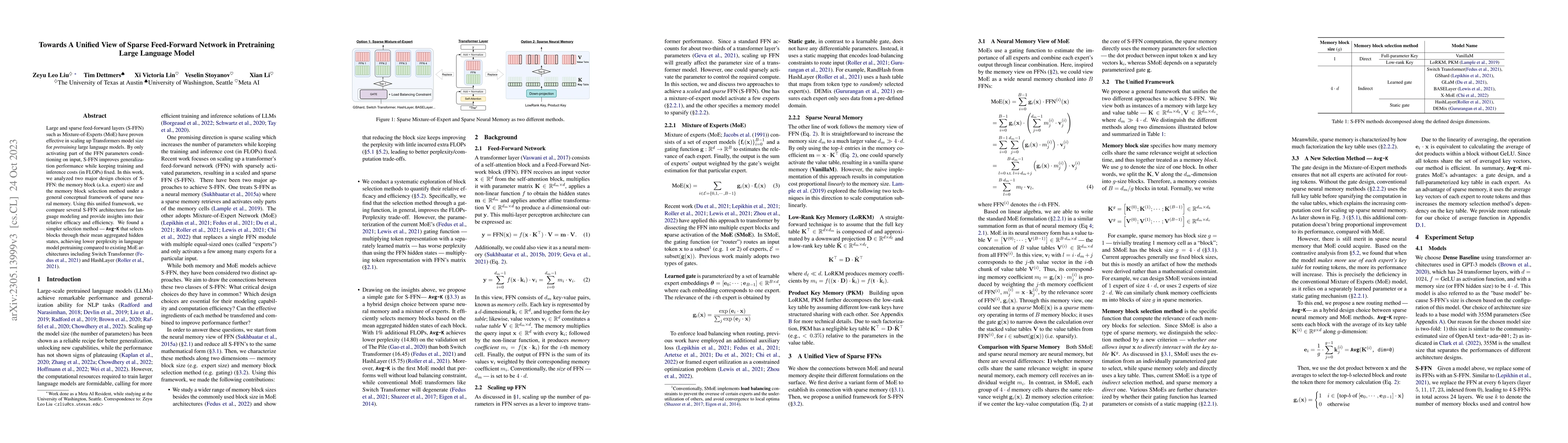 Thumbnail for Towards A Unified View of Sparse Feed-Forward Network in Pretraining
  Large Language Model