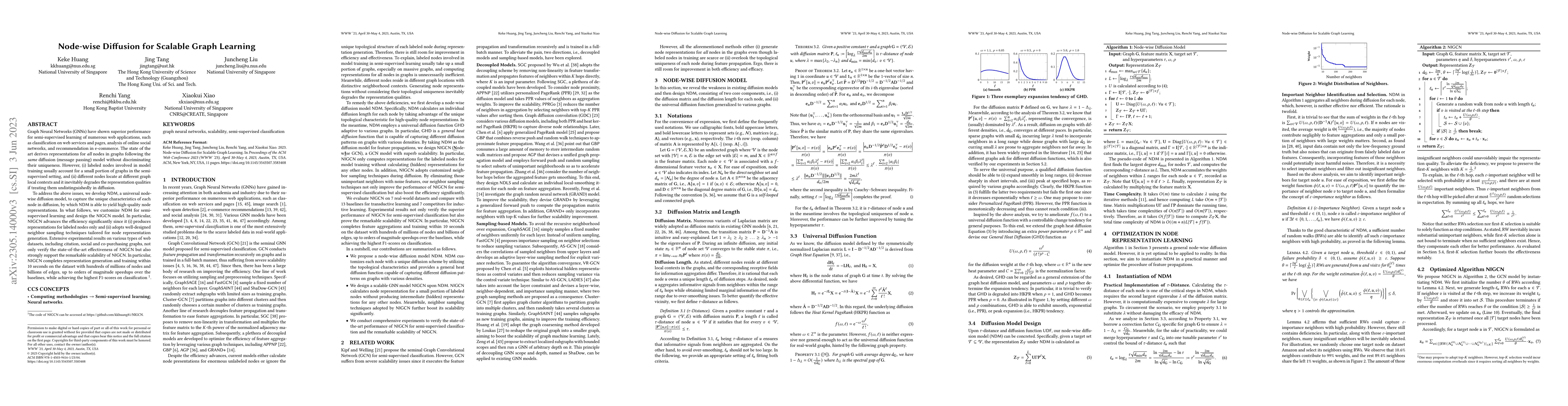 Thumbnail for Node-wise Diffusion for Scalable Graph Learning