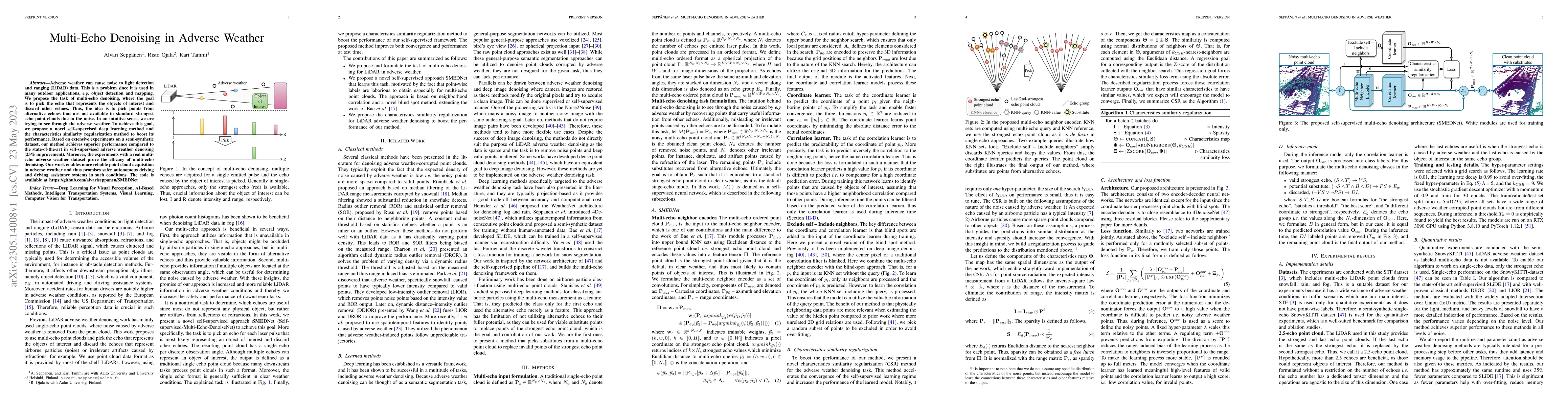 Thumbnail for Multi-Echo Denoising in Adverse Weather