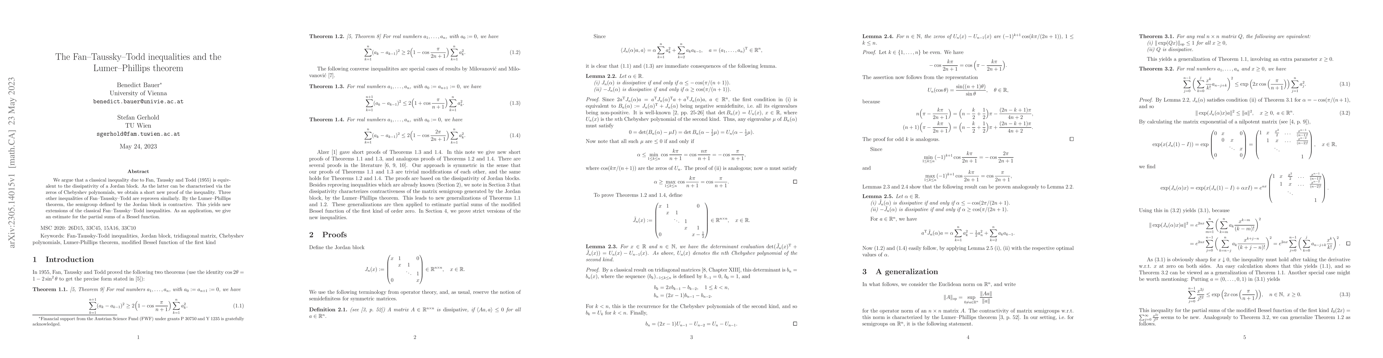 Thumbnail for The Fan-Taussky-Todd inequalities and the Lumer-Phillips theorem