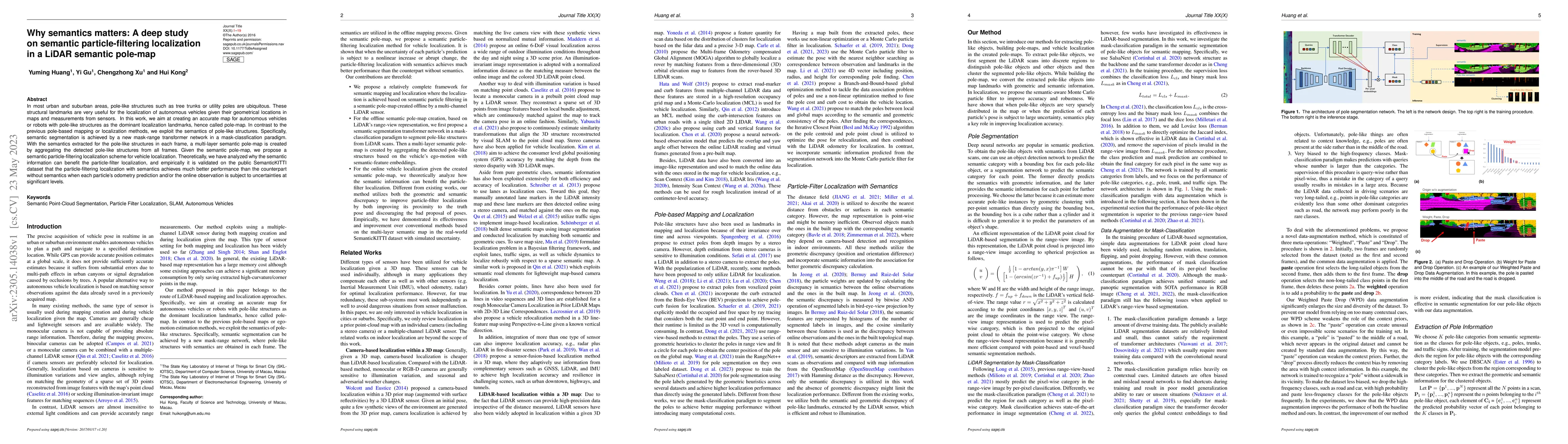 Thumbnail for Why semantics matters: A deep study on semantic particle-filtering
  localization in a LiDAR semantic pole-map