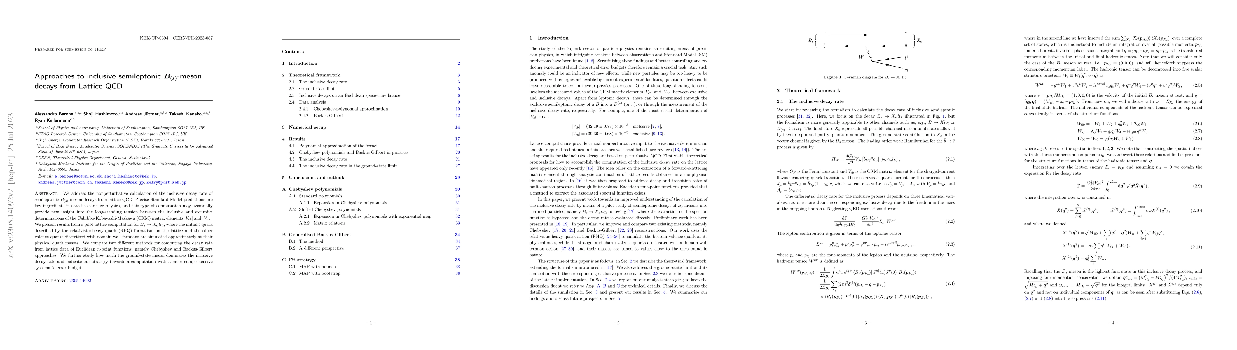 Thumbnail for Approaches to inclusive semileptonic $B_{(s)}$-meson decays from Lattice
  QCD