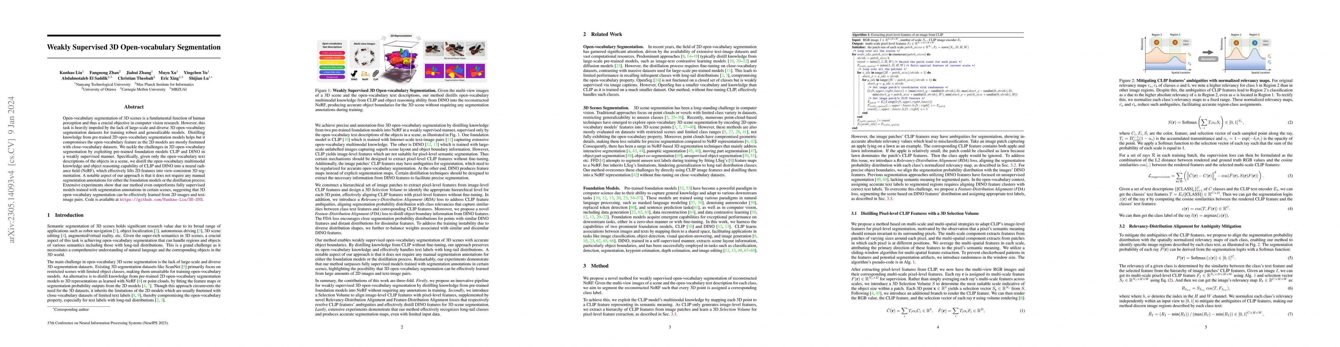 Thumbnail for Weakly Supervised 3D Open-vocabulary Segmentation