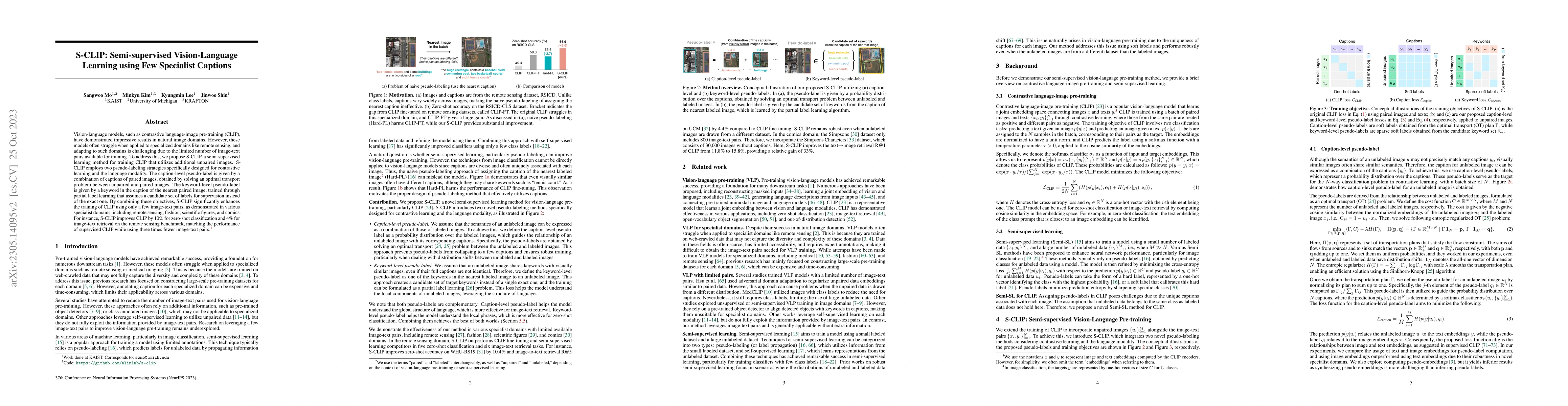 Thumbnail for S-CLIP: Semi-supervised Vision-Language Learning using Few Specialist
  Captions