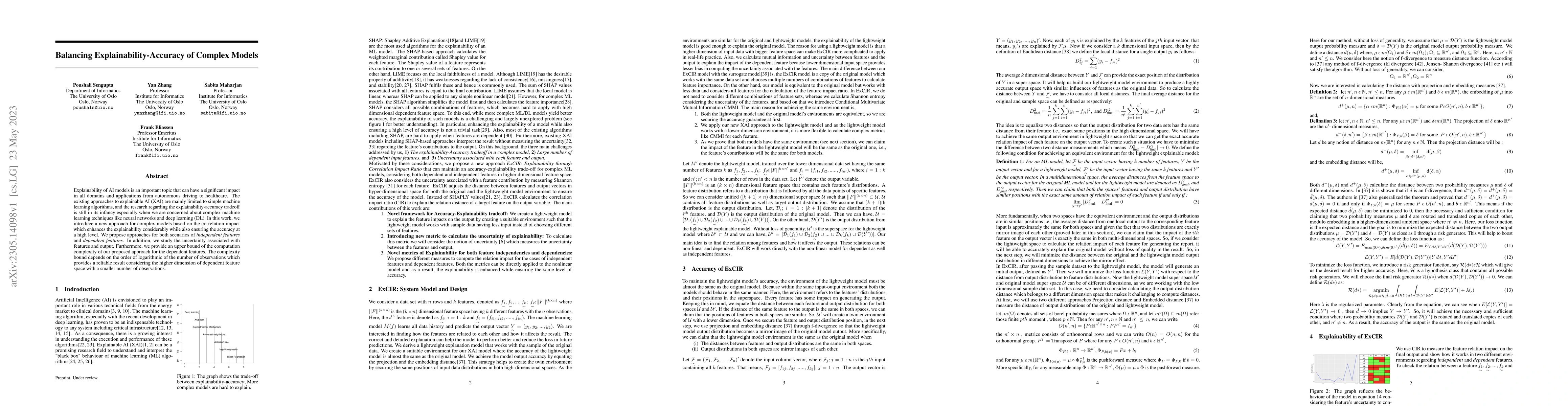 Thumbnail for Balancing Explainability-Accuracy of Complex Models