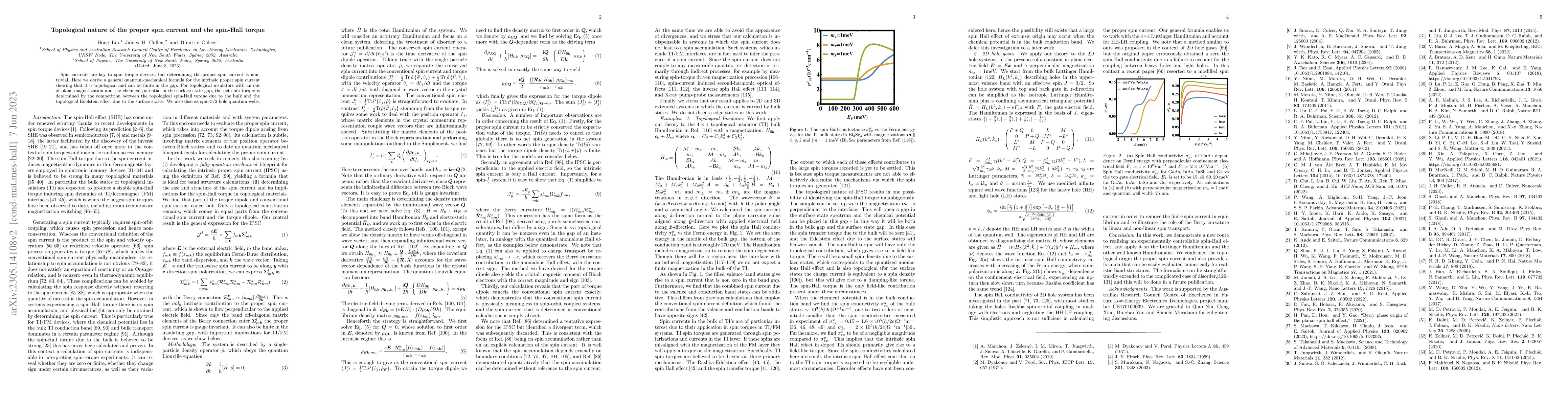 Thumbnail for Topological nature of the proper spin current and the spin-Hall torque